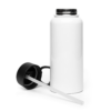 Stainless steel water bottle with a straw lid