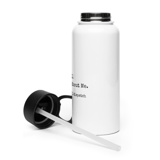 Stainless steel water bottle with a straw lid - Image 3